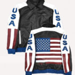 American Flag Vintage Leather Jacket For Men Zing Apparel