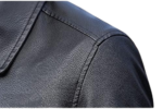 Tall Leather Biker Jacket Men, Black Zing Apparel