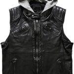 Japanese Retro Leather Vest Men Black Zing Apparel