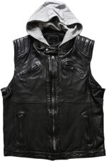 Japanese Retro Leather Vest Men Black Zing Apparel
