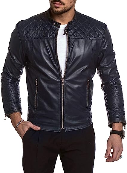 Urban Soft Lambskin Biker Jacket Men Zing Apparel