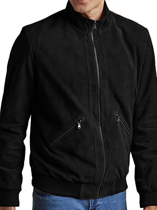 Blain Black Suede Bomber Jacket Zing Apparel