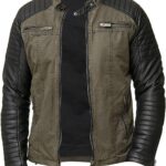 Casual Cotton PU Leather Biker Quilted Jacket Zing Apparel