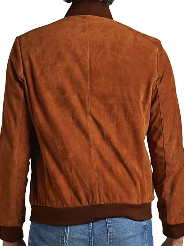 Blain Suede Brown Bomber Jacket Zing Apparel