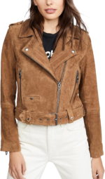 Zipper Suede Jacket Women, Brown Zing Apparel