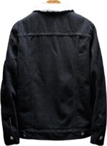 Full Fur Denim Jacket Men, Black Zing Apparel