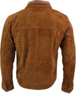 Harrington Biker Suede Leather Men, Brown Zing Apparel