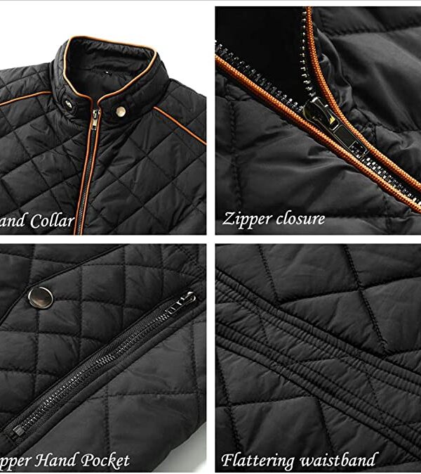 Quilted Light Weight Puffer Jacket, Black Zing Apparel
