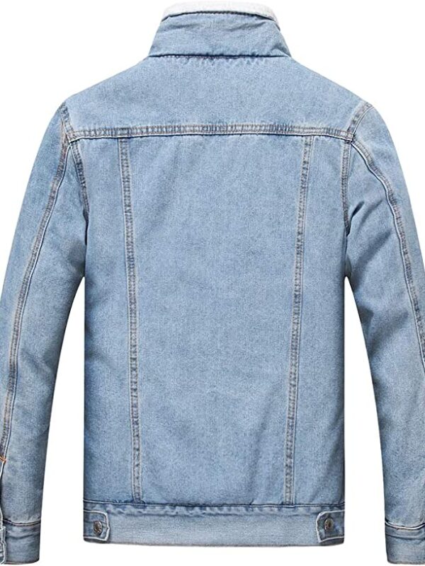 Windbreaker Cotton Denim Trucker Jacket, Back