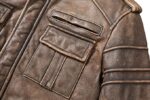 Mens Elite Vintage Brown Biker Jacket Zing Apparel