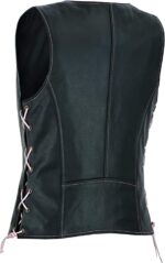 Longer Leather Vest For Women, Black Zing Apparel