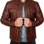 Vintage Style Trucker Biker Jacket Men Zing Apparel