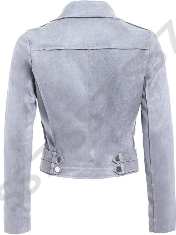 Women's Suede Biker Leather Jacket Zing Apparel