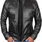 Classic Men's Lambskin Cafe Racer Jacket Zing Apparel