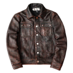 Men's Leather Faux Leather Biker Jacket Zing Apparel