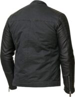 Casual Cotton PU Leather Biker Quilted Jacket Zing Apparel