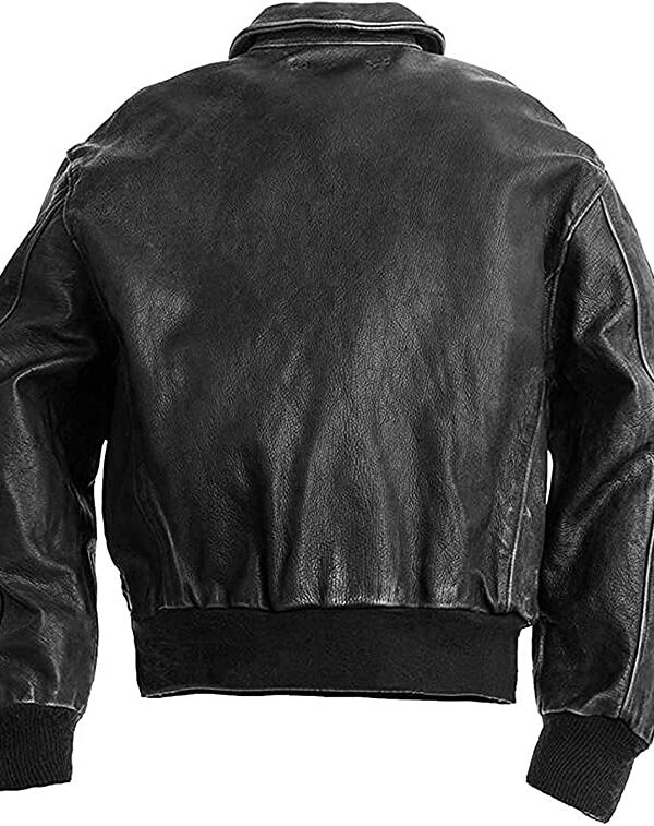 G-1 Distressed Black Bomber Jacket Zing Apparel