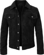 Trucker Suede Leather Jacket, Multi Zing Apparel