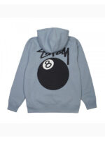 stussy 8 ball hoodie heather greyâ€‹