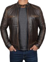 Classic Men's Lambskin Cafe Racer Jacket Zing Apparel