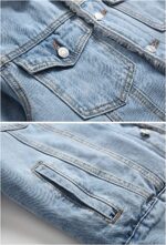 Windbreaker Cotton Denim Trucker Jacket, Pockets