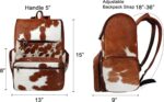Cowhide With Hair Print Diaper Travel Backpack Zing Apparel