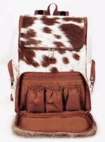 Cowhide With Hair Print Diaper Travel Backpack Zing Apparel