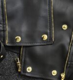 Leather Biker Jacket Women PA218090, Black Zing Apparel