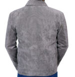 Grey Classic Suede Jacket Men Zing Apparel