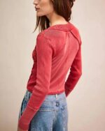 A-Merry-Little-Ex-Mas-2025-Alicia-Silverstone-Red-Cardigan-Back