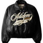 Adidem-Asterisks-Crocodile-Cursive-Leather-Bomber-Jacket