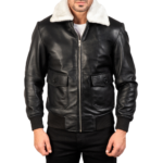 Alberto-White-Shearling-Black-Leather-Jacket
