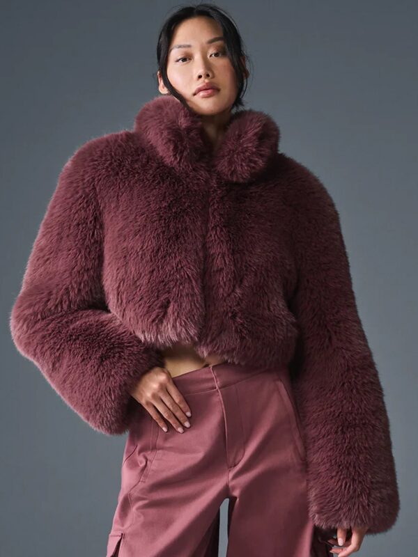Alo-Burgundy-Faux-Fur-Jacket