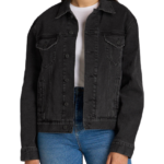 Black Denim Jacket Women, Stone Wash Zing Apparel