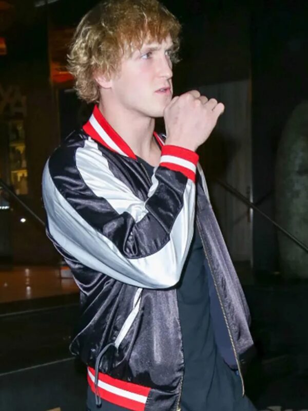 American_Wrestler_Logan_Paul_Black_and_White_Varsity_Jacket
