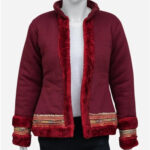 Anna-Kendrick-Movie-Noelle-Red-Shearling-Jacket