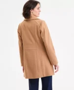 Anne-Klein-Women-Single-Breasted-Notched-Collar-Peacoat-Back