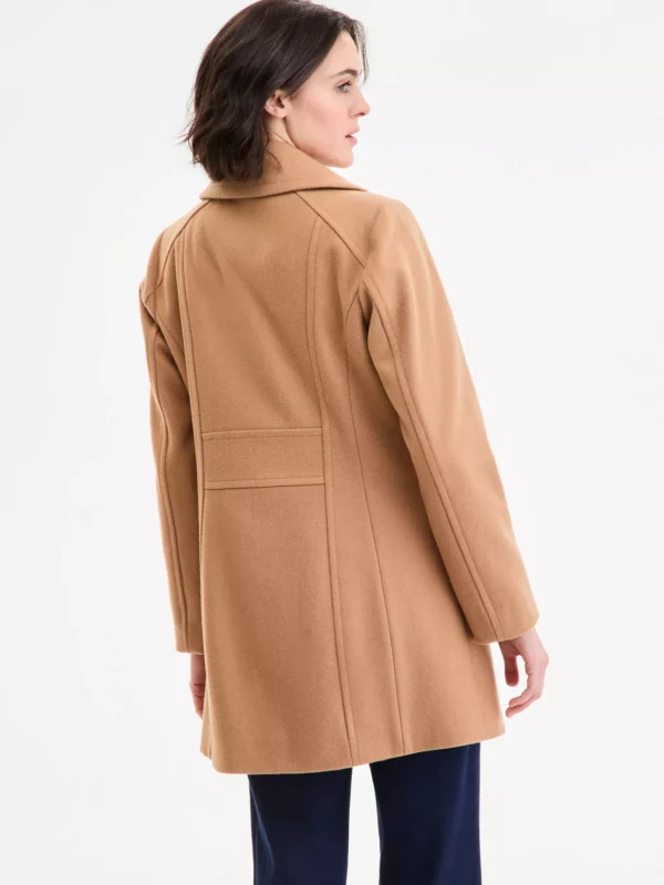 Anne-Klein-Women-Single-Breasted-Notched-Collar-Peacoat-Back