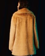 Aritzia-Faux-Fur-Coat-Mustard-back-View