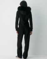 Aritzia-Fur-Black-Hoodie-Back-View
