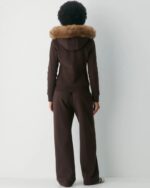 Aritzia-Fur-Brown-Hoodie-Back-View
