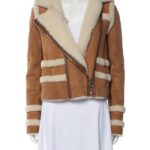 Asymmetrical Zip Fastening Shearling Jacket