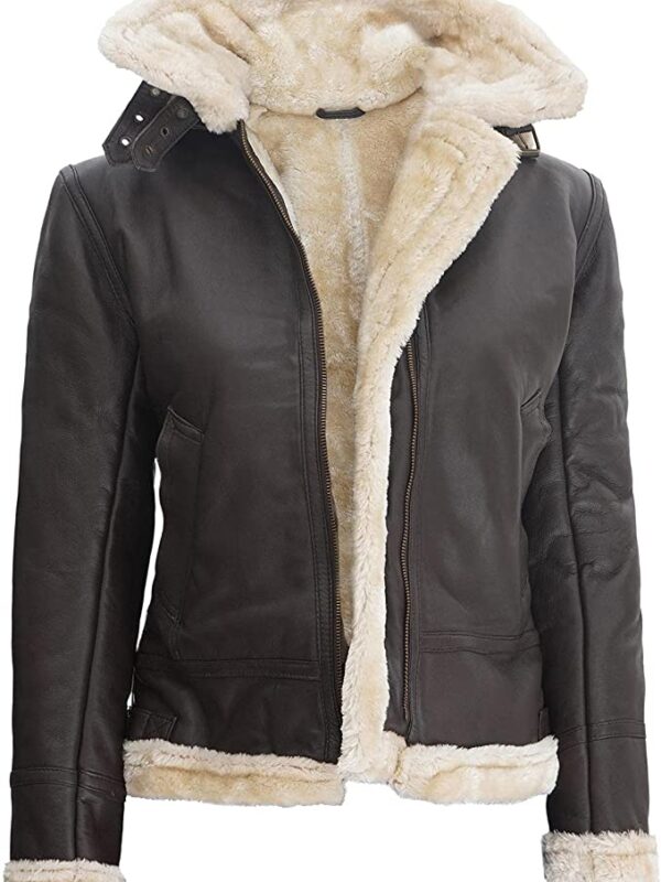 B3 Pilot Aviator Shearling Jacket For Sale