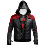 Batman Arkham Knight Leather Hood Jacket For Sale