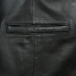 Fitted Leather Blazer Women Black Zing Apparel