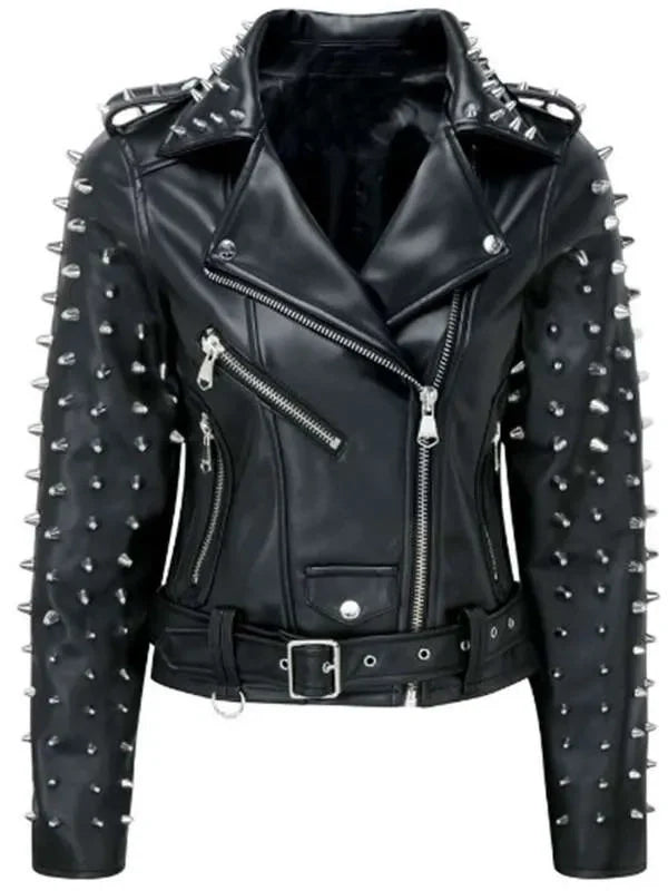 Billie-Eilish-Studded-Black-Studde-Leather-Jacket