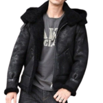 Black-Leather-Shearling-Jacket-For-Men-RAF-Aviator