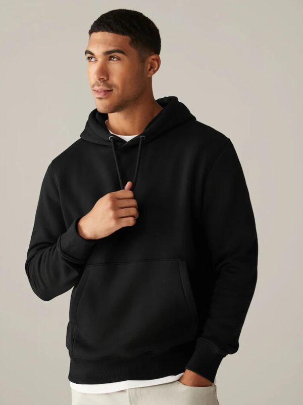 Black-Regular-Fit-Rich-Jersey-Fabric-Hoodie
