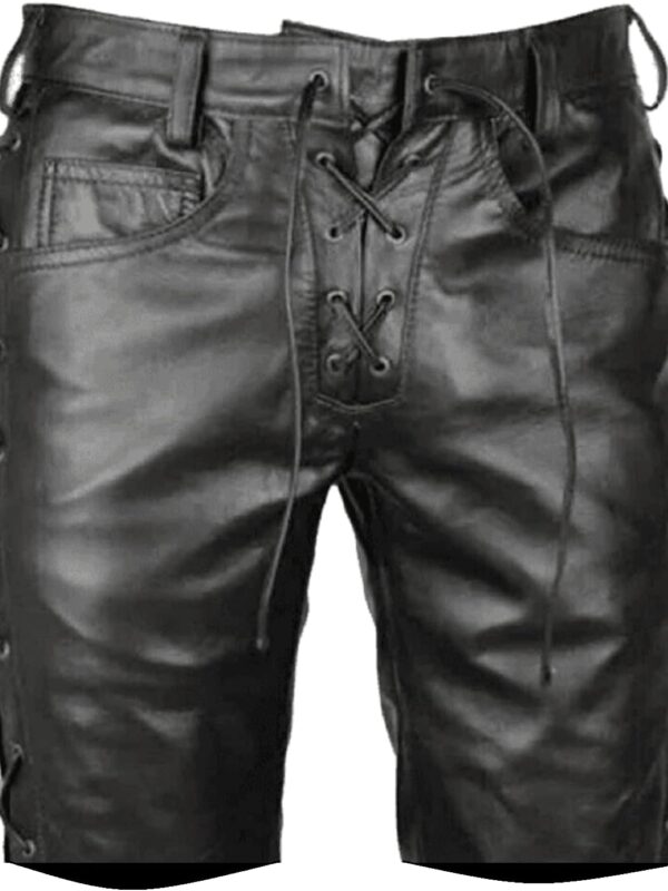 Black_Side_Laced_Short_Soft_Slim_Casual