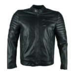 Black Slim Fit Cafe Racer Retro Jacket